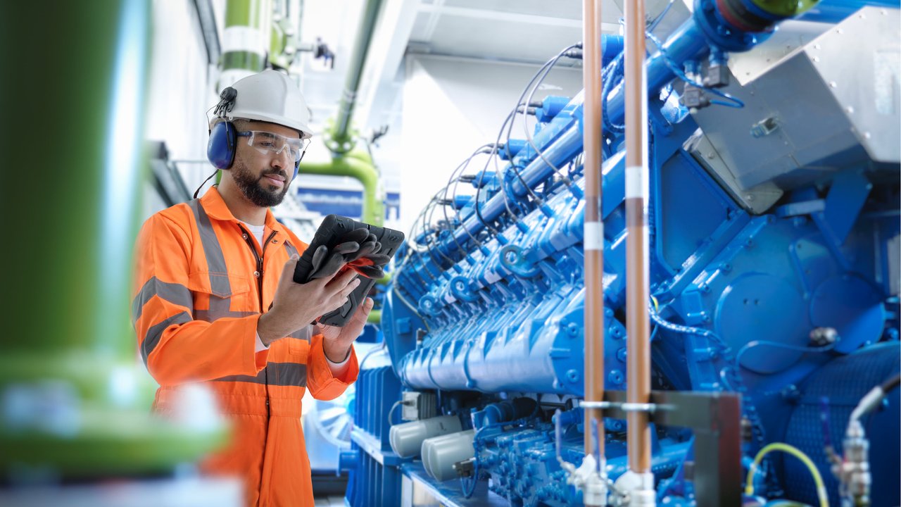 Ireland: Electrical/mechanical equipment inspection Male engineer in an engine room
