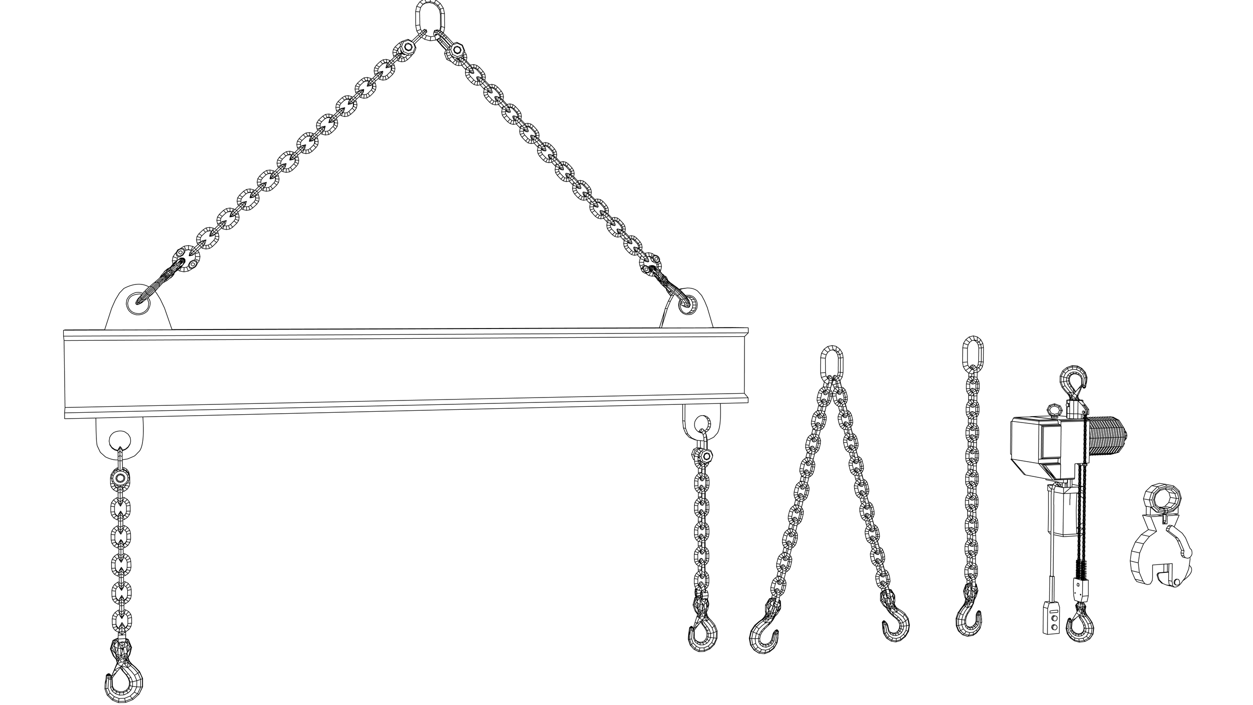 Vector Image: Accessories for lifting - lifting tackle