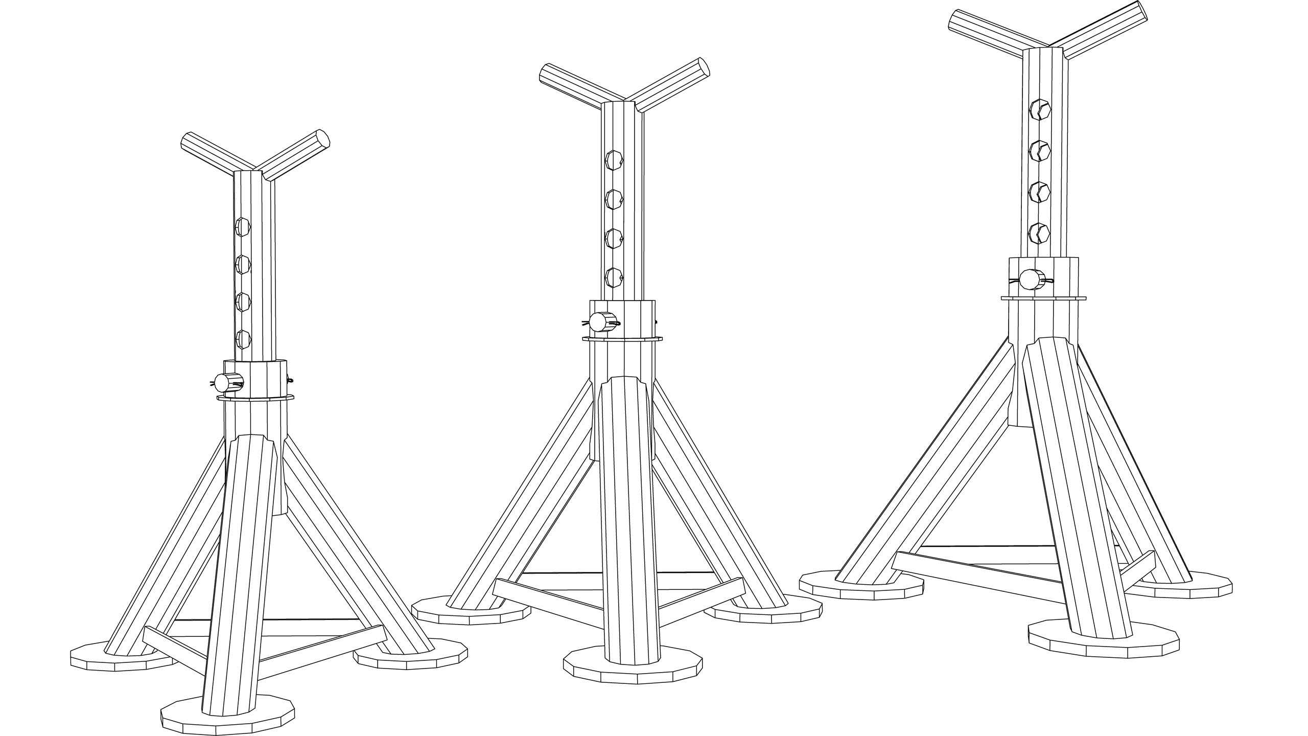 Vector Image: Axle Stands