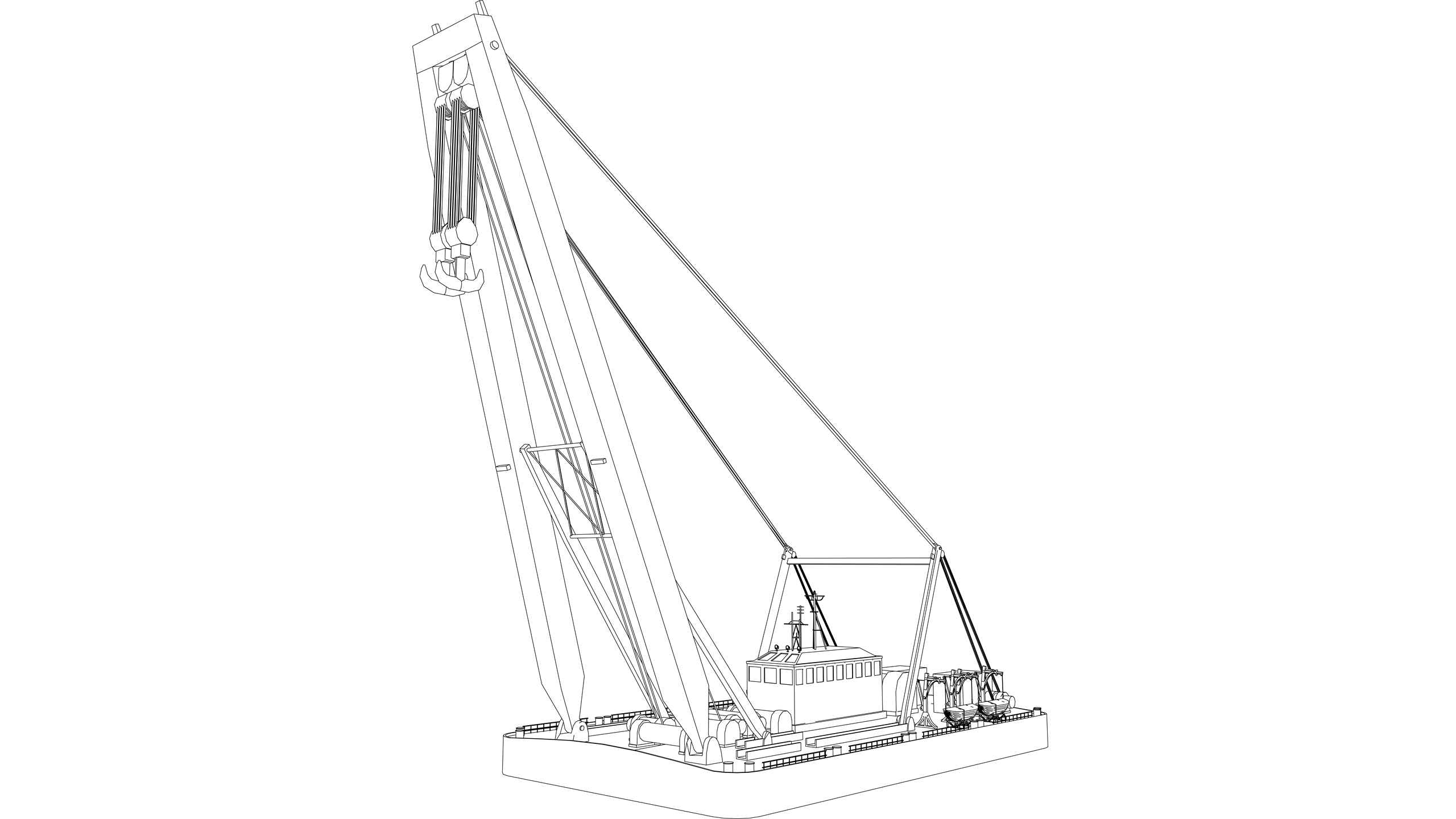 Vector Image: Floating Crane