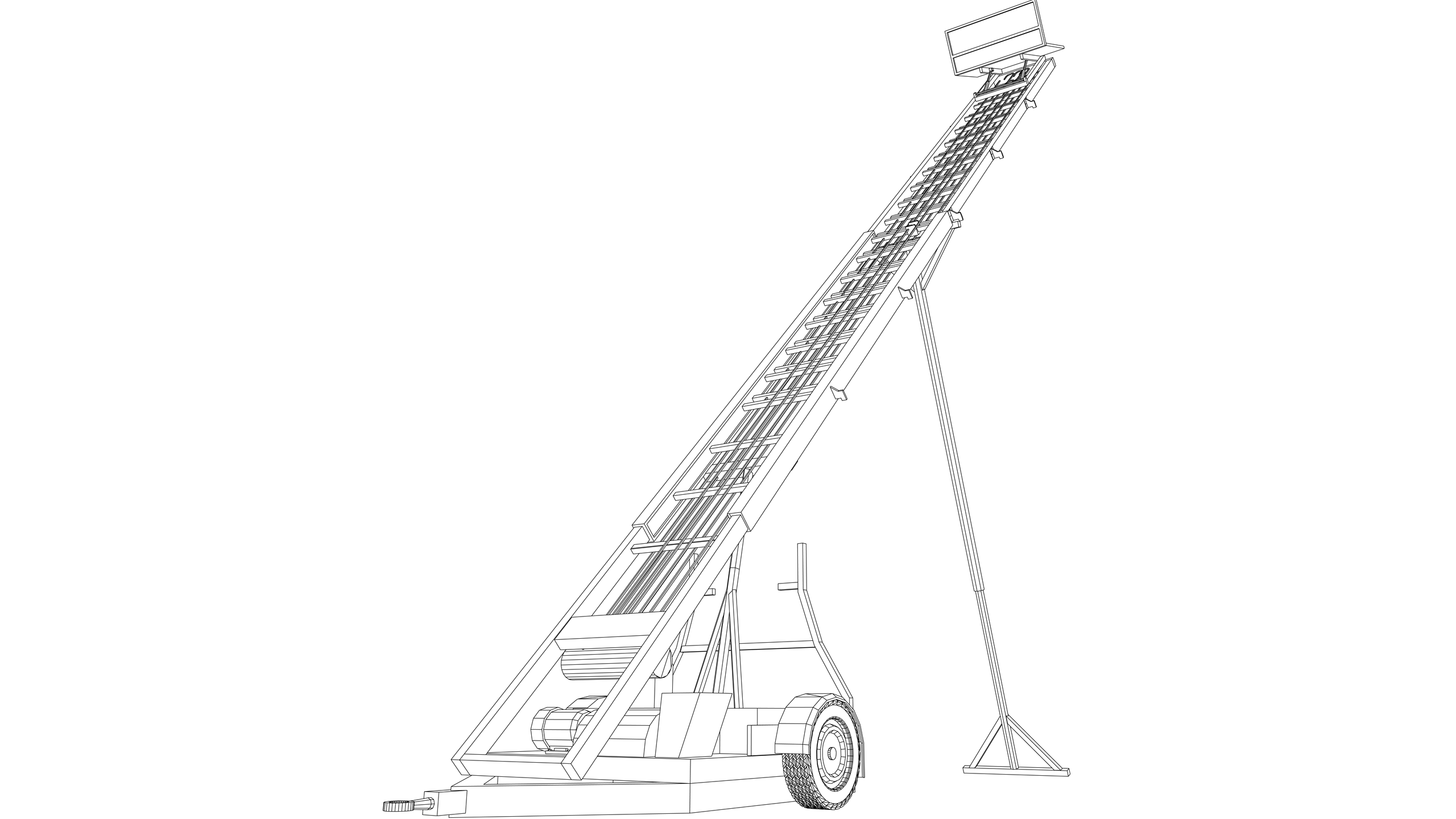 Vector Image: Inclined Hoist
