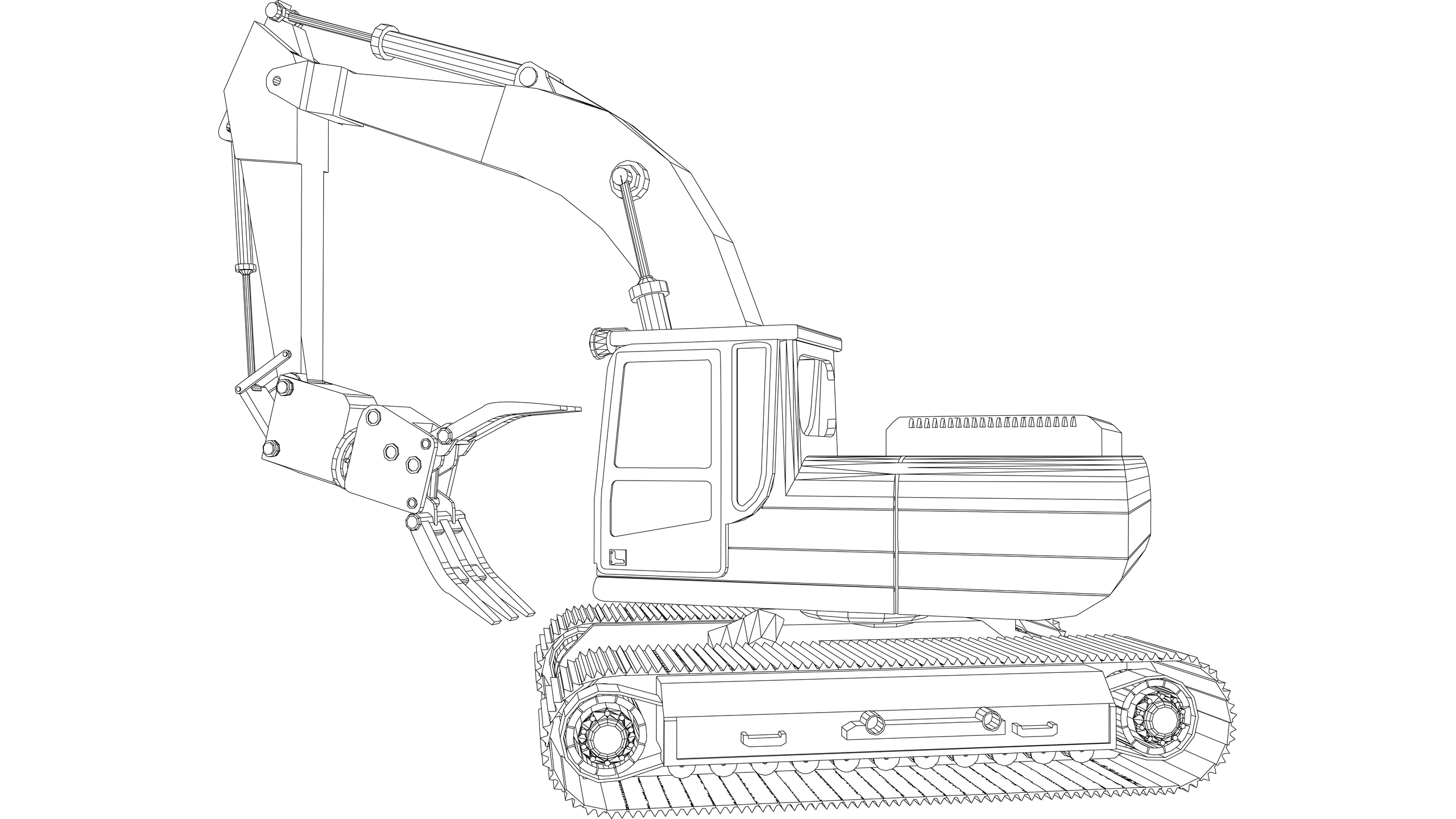 Vector Image: Mobile Crane with Grab