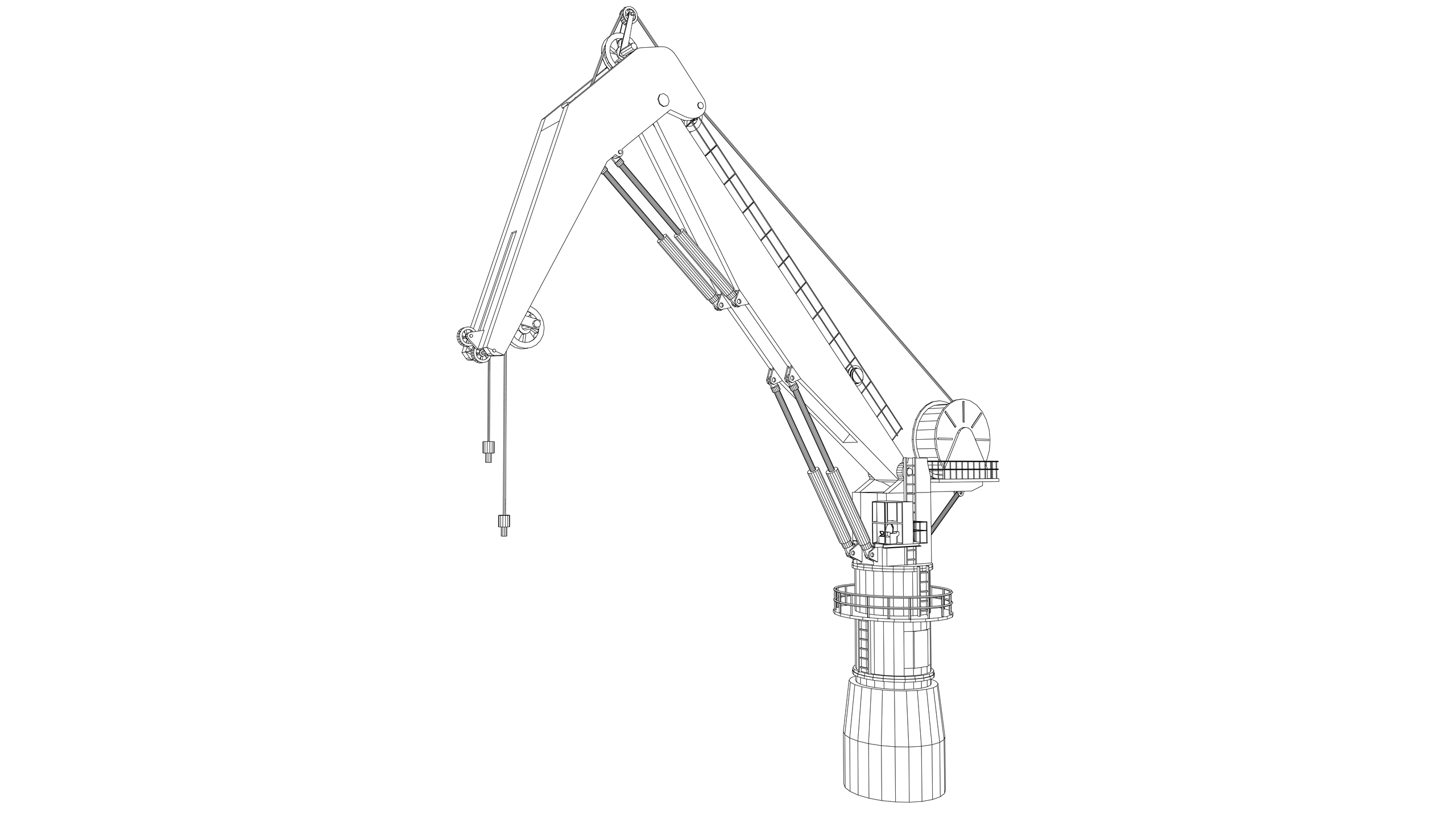 Vector Image: Pedestal Crane (Electric)