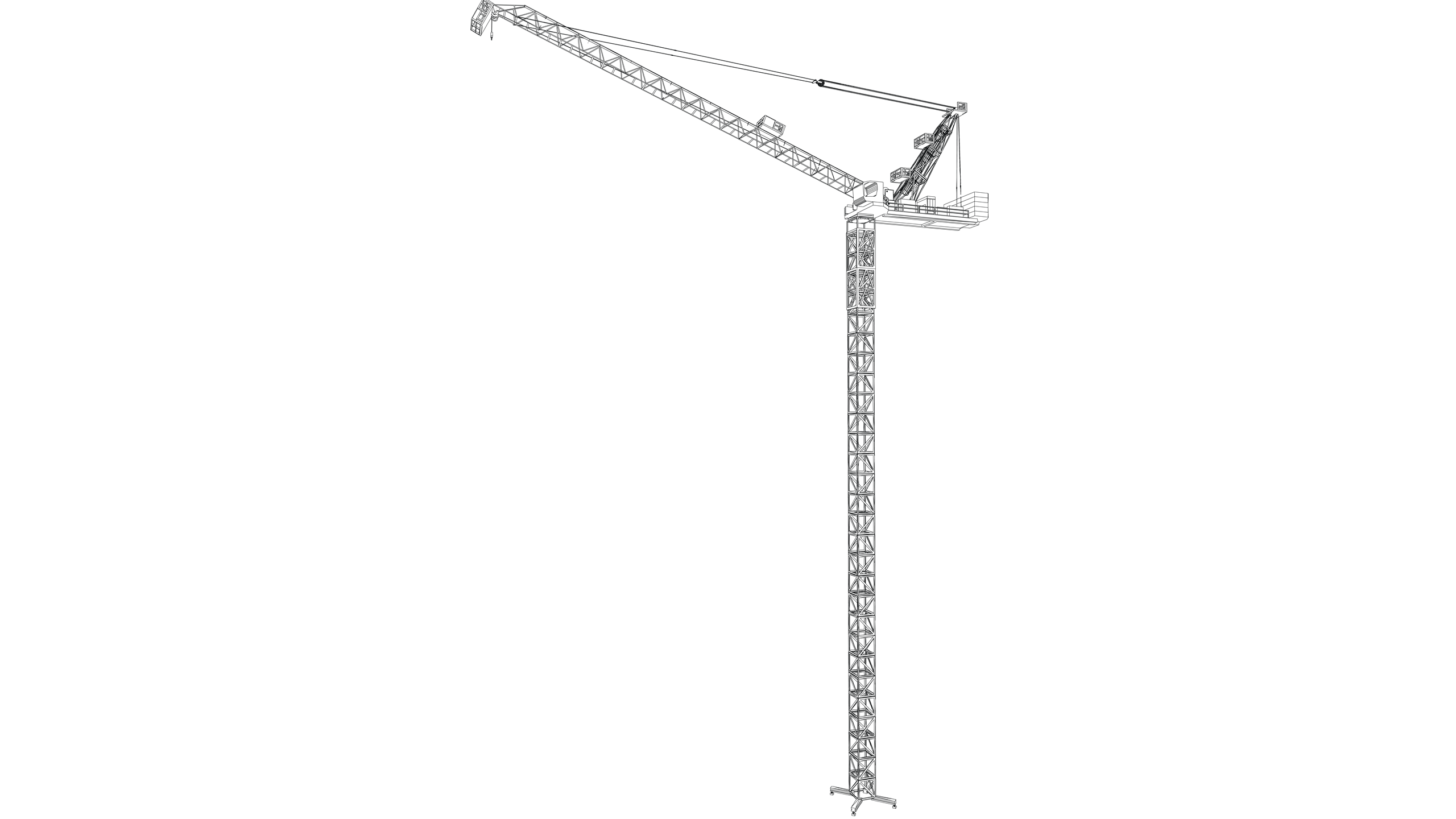 Vector image: Tower Crane (Luffing)