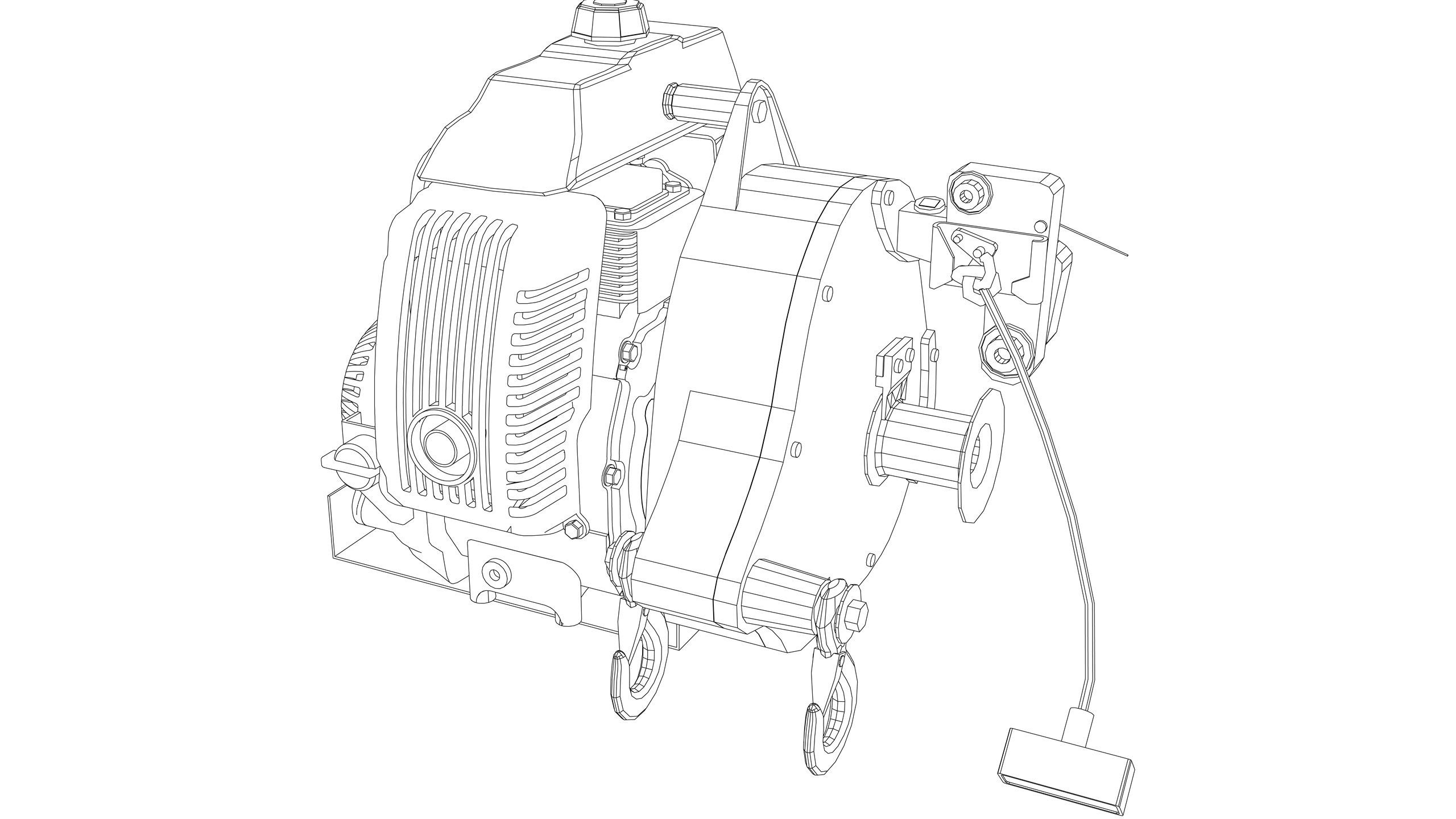 Vector Image: Winch - Powered (Petrol)